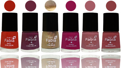Fabia Exclusive Nail Polish Shock Orange Red-Mulberry-Gold-Raspberry-Lip-Dark Nude(Pack of 6)
Fabia Exclusive Nail Polish Shock Orange Red-Mulberry-Gold-Raspberry-Lip-Dark Nude(Pack of 6)