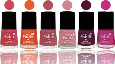 Fabia Exclusive Nail Polish Shock Pink-Sour Orange-Mauve Pink-Rose-Boysenberry-Pink Pink(Pack of 6)
Fabia Exclusive Nail Polish Shock Pink-Sour Orange-Mauve Pink-Rose-Boysenberry-Pink Pink(Pack of 6)