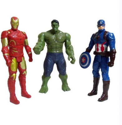 Crete Set of 3 Hulk, Captain America, and Iron Man(Multicolor)