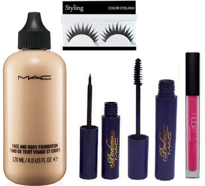 styling Eyelashes, Mac. Face & Body Liquid Foundation, Padma Mascara +Eyeliner & Huda Beauty Liquid Matte Lip Gloss(Set of 5)
styling Eyelashes, Mac. Face & Body Liquid Foundation, Padma Mascara +Eyeliner & Huda Beauty Liquid Matte Lip Gloss(Set of 5)