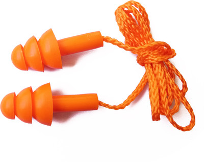 Vezual Reusable (25 pcs) Ear Plug & Nose Clip(Orange)