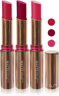 Femina09 velvet matte lady blam Enriched with Vitamin E lipstick women fashion color cosmetics makeup combo set of 3(l rose pink d rose pink red pink)
Femina09 velvet matte lady blam Enriched with Vitamin E lipstick women fashion color cosmetics makeup combo set of 3(l rose pink d rose pink red pink)