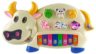 MRKIDSTOY Mr New Cow Music piano kids toy(White)