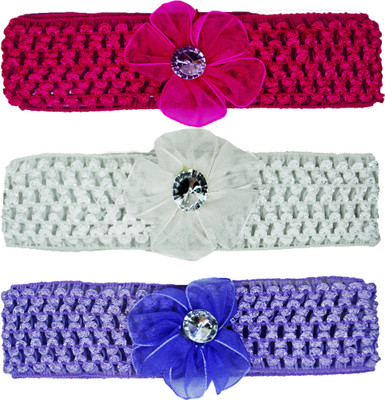 FAVINO Crochet Cutwork Flower Baby Headband ( White, Pink, Purple ) 3 Pcs Set Head Band(Multicolor)
FAVINO Crochet Cutwork Flower Baby Headband ( White, Pink, Purple ) 3 Pcs Set Head Band(Multicolor)