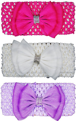 FAVINO Crochet Cutwork Flower Baby Headband ( Pink, White, Purple ) 3 Pcs Set Head Band(Multicolor)
FAVINO Crochet Cutwork Flower Baby Headband ( Pink, White, Purple ) 3 Pcs Set Head Band(Multicolor)