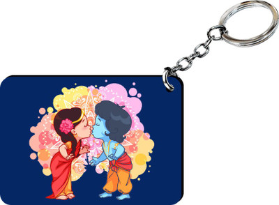 JIKRAA Radha Krishna Print Key Chain