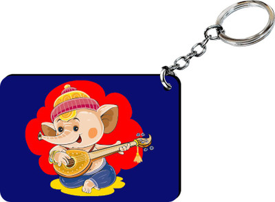 REJOY Blue Lord Ganesha Print Key Chain