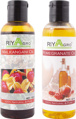 RIYAAGRO (Combo Pack of 2) 100 % Natrual & Pure Undiluted Cold Pressed (Malkangani & Pomegranate Oil) For Hair-Scalp-Skin-Face-Nails-- 100 ml(100 ml)
RIYAAGRO (Combo Pack of 2) 100 % Natrual & Pure Undiluted Cold Pressed (Malkangani & Pomegranate Oil) For Hair-Scalp-Skin-Face-Nails-- 100 ml(100 ml)