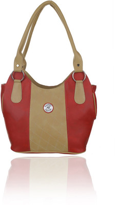 FD Fashion Soft Luggage Shoulder Bag(Red, Beige), Beige;red