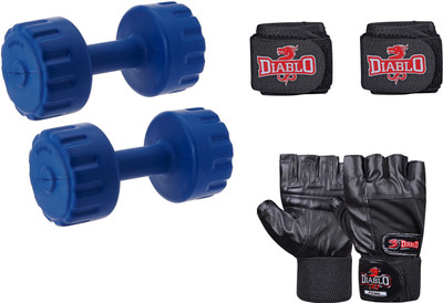 DIABLO Dumbbell Pair Of 5 KG Combo A Gym & Fitness Kit