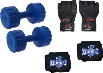 DIABLO Dumbbell Pair Of 5 KG Combo B Gym & Fitness Kit