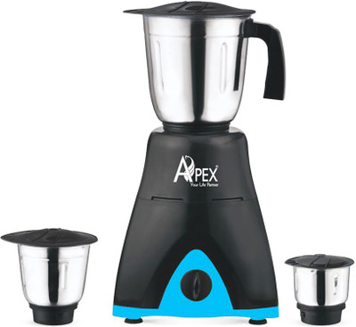 Apex Cheers 550 W Mixer Grinder(Black & Bule, 3 Jars)