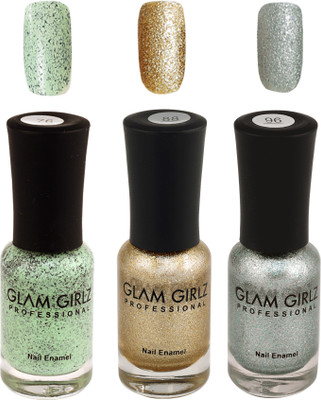 Glam Girlz Crumble & Glitter Nail Polish-Combo(76-88-96) green, golden, silver(Pack of 3)
Glam Girlz Crumble & Glitter Nail Polish-Combo(76-88-96) green, golden, silver(Pack of 3)