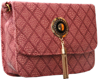Ikonic Women Casual Pink PU Sling Bag