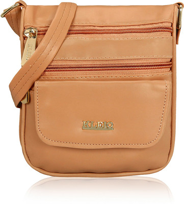 Kleio Women Casual Tan PU Sling Bag