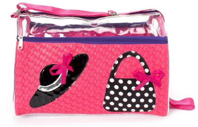 Shopat7 Girls Sports Pink Genuine Leather Sling Bag