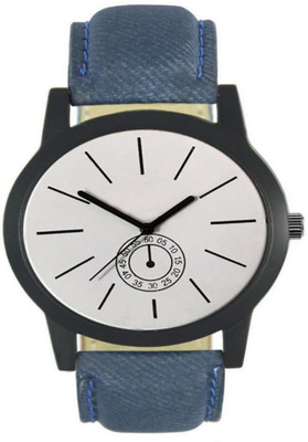 E-SMART 411 Round Shapped Dial Leather Strap Wrist Analogue Watch For Boys and Men Watch - For Men