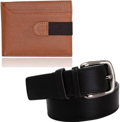 Elligator Belt, Wallet Combo(Black, Tan)