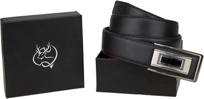 Genious Men Party, Casual, Party Black Genuine Leather Belt