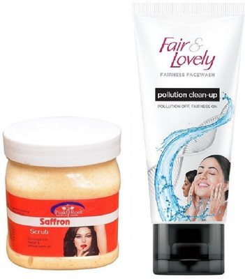 Pink Root Saffron Scrub 500ml and Fair & Lovely Fairness FaceWash Pollution Clean-Up 100gm(Set of 2)
Pink Root Saffron Scrub 500ml and Fair & Lovely Fairness FaceWash Pollution Clean-Up 100gm(Set of 2)