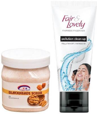 Pink Root Bleackheads Scrub 500ml and Fair & Lovely Fairness FaceWash Pollution Clean-Up 100gm(Set of 2)
Pink Root Bleackheads Scrub 500ml and Fair & Lovely Fairness FaceWash Pollution Clean-Up 100gm(Set of 2)