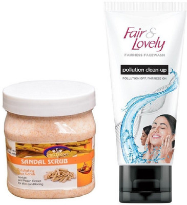 Pink Root Sandal Scrub 500ml and Fair & Lovely Fairness FaceWash Pollution Clean-Up 100gm(Set of 2)
Pink Root Sandal Scrub 500ml and Fair & Lovely Fairness FaceWash Pollution Clean-Up 100gm(Set of 2)