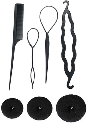 JAMPAK Hair Accessoris set Hair Donut bun maker with Diy kitt judha maker / Hair Accessories set 7pcs Hair Accessory Set(Black)
JAMPAK Hair Accessoris set Hair Donut bun maker with Diy kitt judha maker / Hair Accessories set 7pcs Hair Accessory Set(Black)