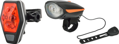 Dark Horse Front LED 3 Modes Light & Horn and 4 LED 7 Mode Tail Light, Orange LED Front Rear Light Combo(Orange)
Dark Horse Front LED 3 Modes Light & Horn and 4 LED 7 Mode Tail Light, Orange LED Front Rear Light Combo(Orange)