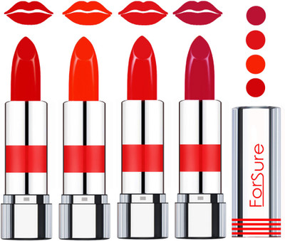 Forsure American Velvet Matte Lipstick (set of 4 Lipsticks)(Sweed Red,Bold Pink,Romantic Red,Bright Red, 14 g)
Forsure American Velvet Matte Lipstick (set of 4 Lipsticks)(Sweed Red,Bold Pink,Romantic Red,Bright Red, 14 g)
