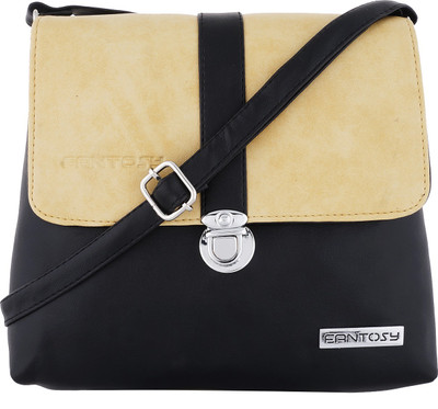 Fantosy Women Casual Beige Leatherette Sling Bag