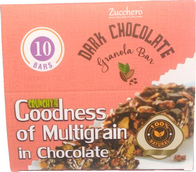 Zucchero Dark Chocolate Granola Bar, Pack of 10, Crunchy Multigrain Energy Bar(30 g, Pack of 10)
Zucchero Dark Chocolate Granola Bar, Pack of 10, Crunchy Multigrain Energy Bar(30 g, Pack of 10)