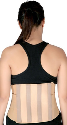 MAA APPEARLS & DESINGER Sacro Lumbar Brace (Belt) Contoured Economy Back Support (M, Beige)
