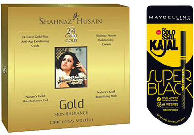 Shahnaz Hussain Anti Aging Gold Facial Kit with The Colossal Kajal- Combo(Set of 2)
Shahnaz Hussain Anti Aging Gold Facial Kit with The Colossal Kajal- Combo(Set of 2)