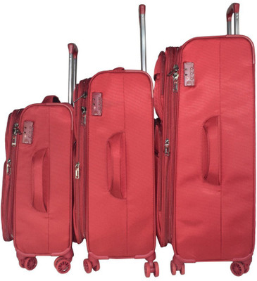 TRAWORLD Jupiter-1002 set of 3 (20''+24''+28'' ) 4Wheel Trolley Bag - Red Expandable Check-in Luggage - inch(Red
TRAWORLD Jupiter-1002 set of 3 (20''+24''+28'' ) 4Wheel Trolley Bag - Red Expandable Check-in Luggage - inch(Red