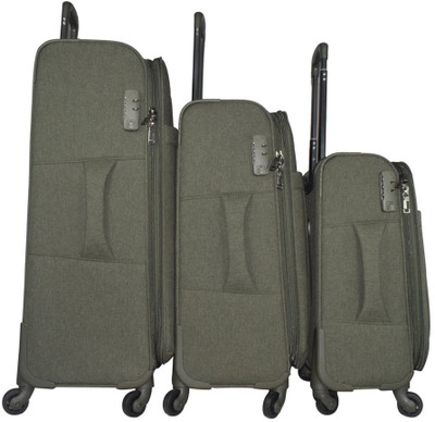 TRAWORLD Earth-1001 set of 3 (20''+24''+28'' ) 4Wheel Trolley Bag - Green Expandable Check-in Luggage - inch(Green
TRAWORLD Earth-1001 set of 3 (20''+24''+28'' ) 4Wheel Trolley Bag - Green Expandable Check-in Luggage - inch(Green