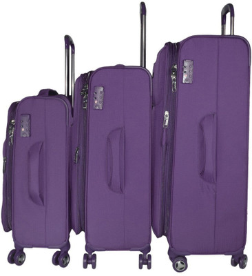 TRAWORLD Jupiter-1004 set of 3 (20''+24''+28'' ) 4Wheel Trolley Bag - Purple Expandable Check-in Luggage - inch(Purple
TRAWORLD Jupiter-1004 set of 3 (20''+24''+28'' ) 4Wheel Trolley Bag - Purple Expandable Check-in Luggage - inch(Purple