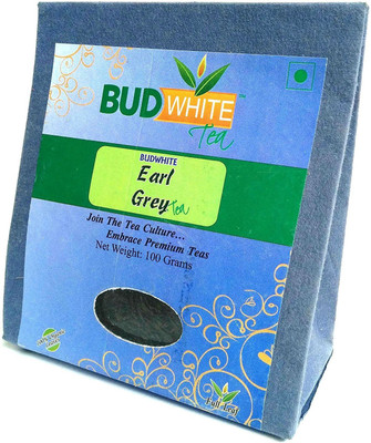 BudWhite Earl Grey Green Tea - 100 G Loose Bergamot Orange Black Tea(100 g, Box)