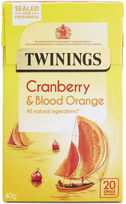 Twinings Cranberry & Blood Orange, 20 Tea Bags - 40g (20x2g) Cranberry Instant Tea Bags(40 g, Box)
Twinings Cranberry & Blood Orange, 20 Tea Bags - 40g (20x2g) Cranberry Instant Tea Bags(40 g, Box)