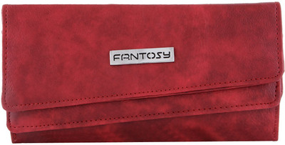 Fantosy Women Maroon Artificial Leather Wallet(6 Card Slots)