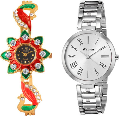 Wanton 132353 gold attractive and stylish peacock with white dial stainless steel attarctive combo set for women Watch - For Girls
Wanton 132353 gold attractive and stylish peacock with white dial stainless steel attarctive combo set for women Watch - For Girls