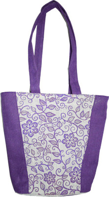 Empower Trust Tote bag Jute bucket shape Multipurpose Bag(Purple, 11 L)