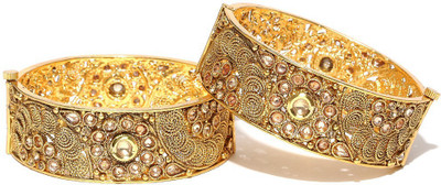 You Bella Alloy Bangle Set(Pack of 2, Gold