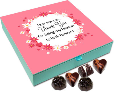 Chocholik Gift Box - I Just Want To.. Thank You For Being My Reason To Look Forward Chocolate Box - 9pc Truffles(108 g)
Chocholik Gift Box - I Just Want To.. Thank You For Being My Reason To Look Forward Chocolate Box - 9pc Truffles(108 g)