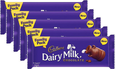 Cadbury Dairy Milk Chocolate Bar combo pack of 5 (5 X 145 gm) Bars(Pack of 5, 725 g)