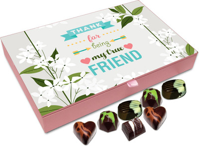 Chocholik Gift Box - Thanks For Being My True Friend Chocolate Box - 12pc Truffles(144 g)
Chocholik Gift Box - Thanks For Being My True Friend Chocolate Box - 12pc Truffles(144 g)