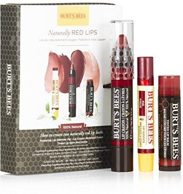 Burt's Bees Naturally Red Lips Gift Set(Set of 3)