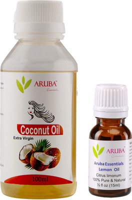 Aruba Essentials Extra Virgin Coconut & Lemon Herbal Hair Oil (100ml + 15ml)(Set of 2)
Aruba Essentials Extra Virgin Coconut & Lemon Herbal Hair Oil (100ml + 15ml)(Set of 2)