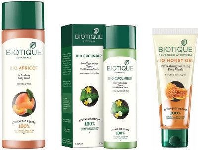 BIOTIQUE BIO Apricot Refreshing Body Wash, Cucumber Pore Tightening Toner, Honey Gel Face Wash(Set of 3)
BIOTIQUE BIO Apricot Refreshing Body Wash, Cucumber Pore Tightening Toner, Honey Gel Face Wash(Set of 3)