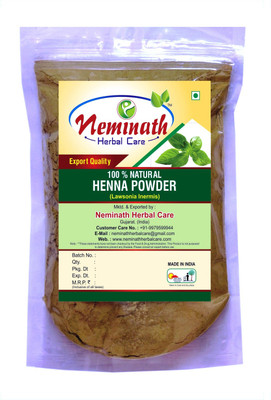 Neminath Herbal Care Henna Leaves (LAWSONIA INERMIS) Powder for COVERING GRAY HAIRS NATURALLY (100Grams)(100 g)
Neminath Herbal Care Henna Leaves (LAWSONIA INERMIS) Powder for COVERING GRAY HAIRS NATURALLY (100Grams)(100 g)