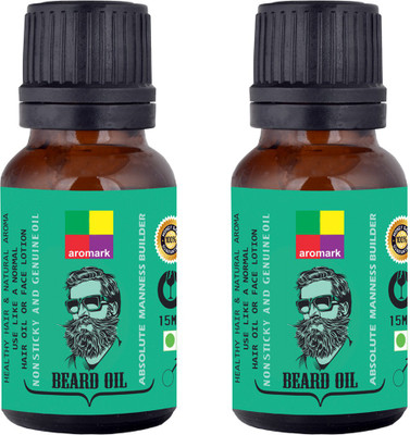 Aromark Beard Oil Made with 100% Natural Essential oils Hair Oil(15 ml)